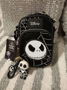 Disney NWT The Nightmare Before Christmas Jack Skellington Mini Bag & BONUSCharm